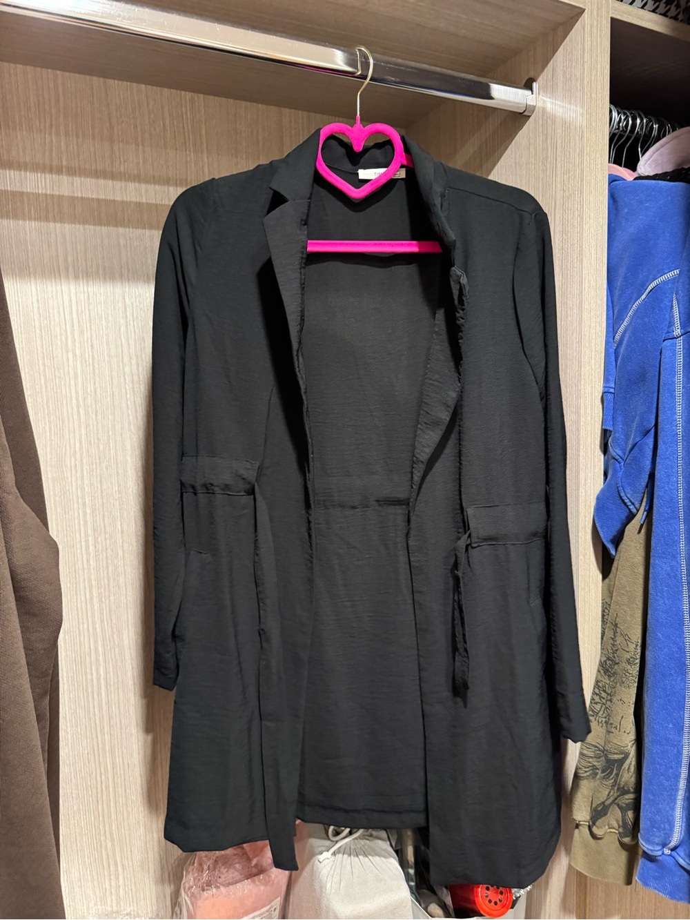 Timing Black Open-Front Lightweight Jacket